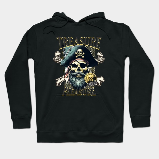 Treasure Pleasure: Pirate & Skull Revelry Hoodie by Conversion Threads